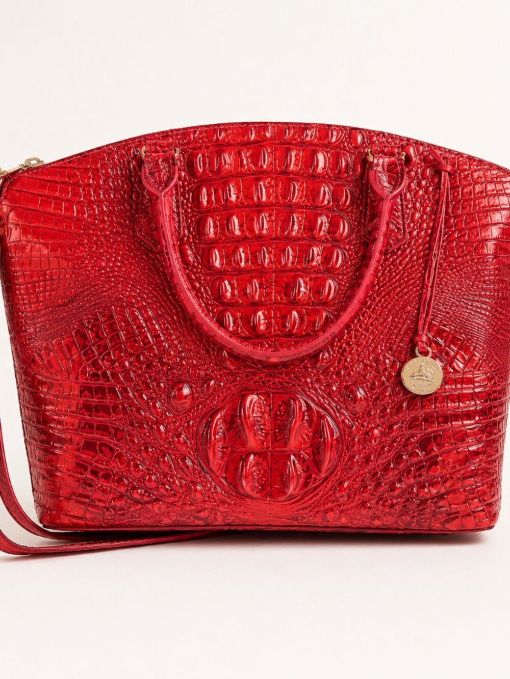 Brahmin Medium Duxbury Satchel Red Dragon Melbourne Leather NWT